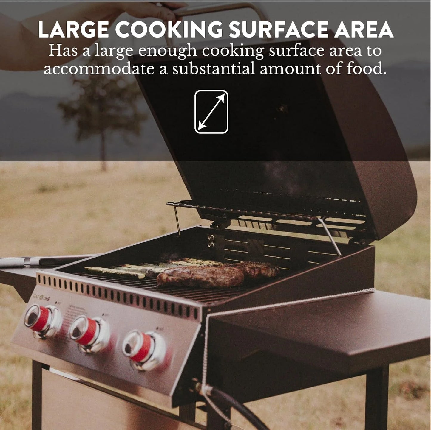 3-Burner Stainless Steel Propane Cabinet Grill with Wheels